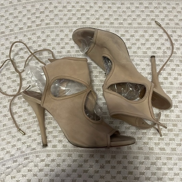 Aquazzura Sexy Thing Wrapped Tan Heels + Dustbag - Picture 6 of 16